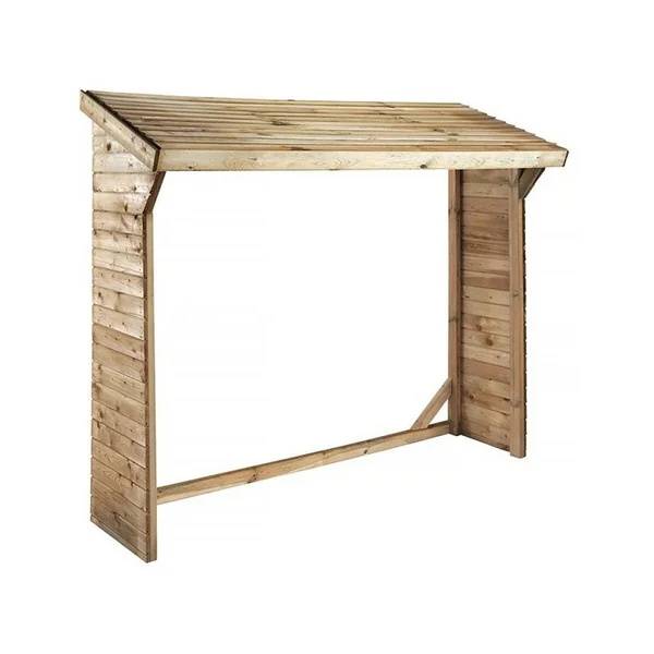 Holzunterstand - 1,05 m² - 2,10 x 0,50 x 1,8 m- 2 Raummeter