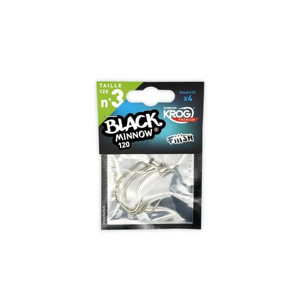 Hooks Black Minnow Nº3 120 Krog Premium 3