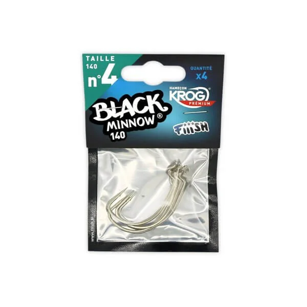 Hooks Black Minnow Nº4 140 Krog Premium 4