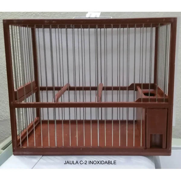 JAULA RECLAMO GRANDE INOXIDABLE. MARRON DOMEN