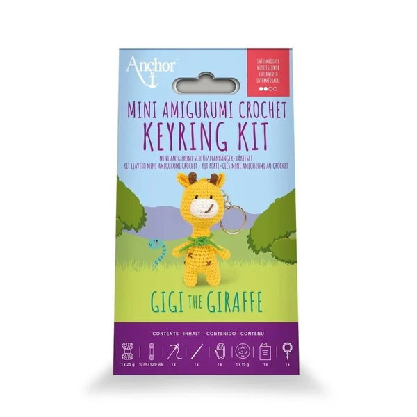 Kit Completo Amigurumi Llavero Jirafa
