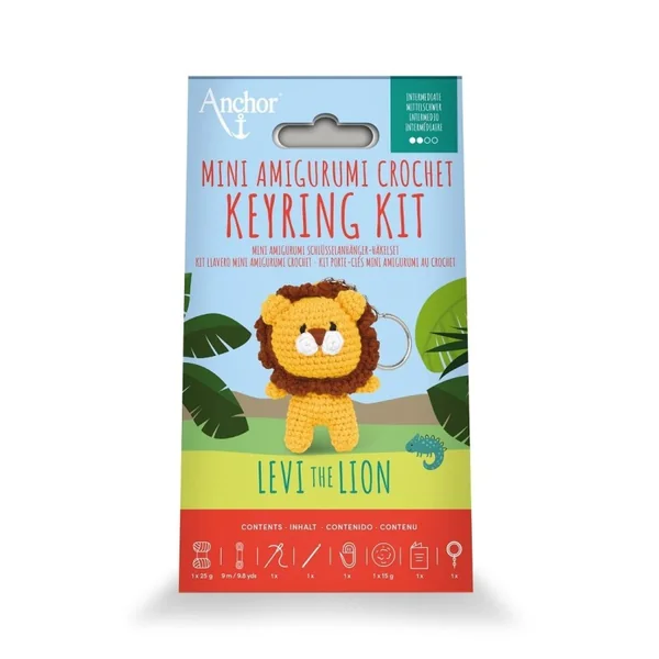 Kit Completo Amigurumi Llavero León