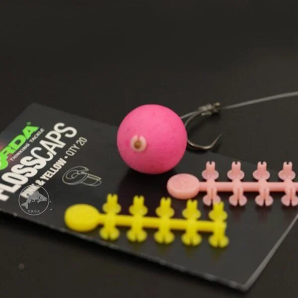 Korda Floss Caps Pink & Yellow