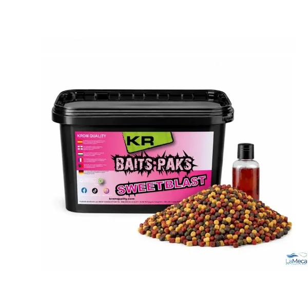 KROM QUALITY BAITS PACKS SWEET BLAST PELLETS 3Kg