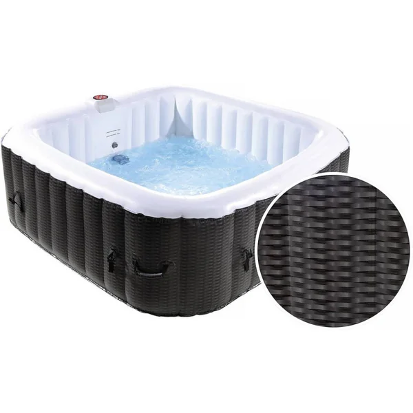 Leuke PVC Opblaasbare Spa - 6 plaatsen - Bruin/Creme