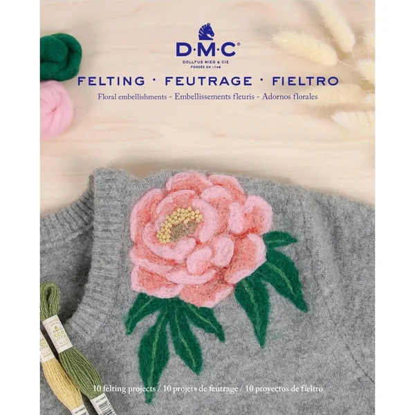 Libro Fieltrado DMC- 10 Proyectos Adornos Florales
