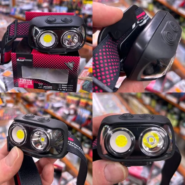 LINTERNA FRONTAL CINNETIC TWIN FOCUS RECARGABLE 500 LUMENS "CARGA USB "