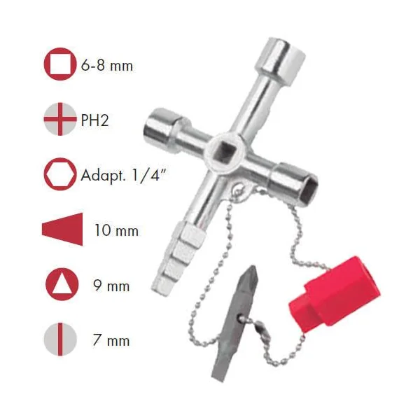 LLAVE CABINA CALEFACCION AIRE ACOND
