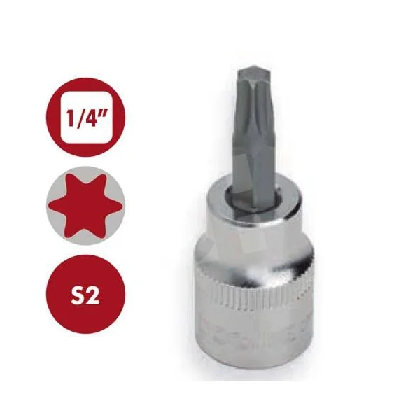 LLAVE DE VASO 1/4 PUNTA TORX T 20