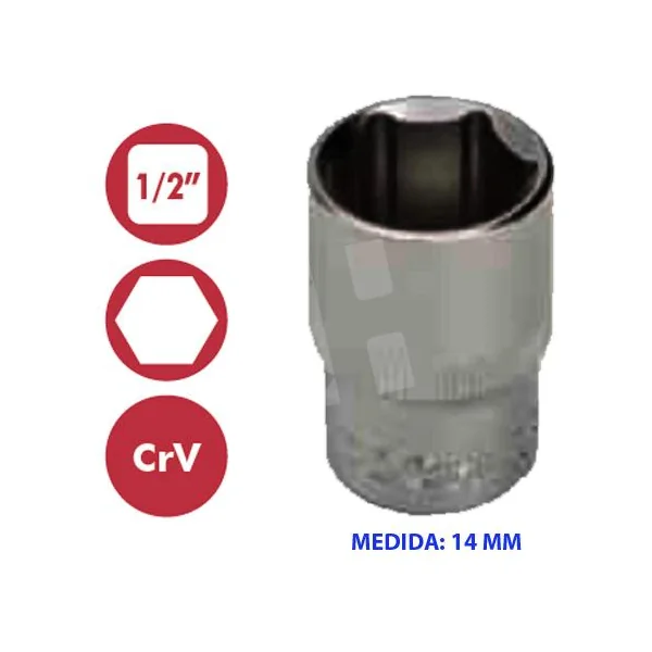 LLAVE VASO HEXAGONAL 1/2" 14MM. - Imagen 2