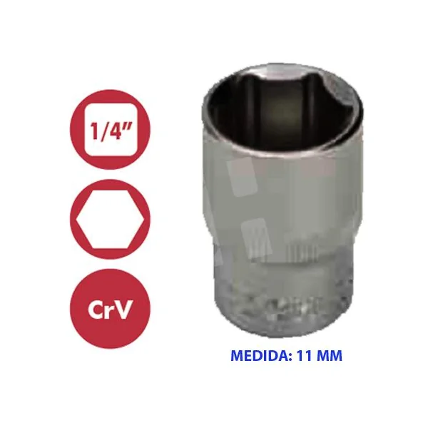 LLAVE VASO HEXAGONAL 1/4" 11MM. - Imagen 2
