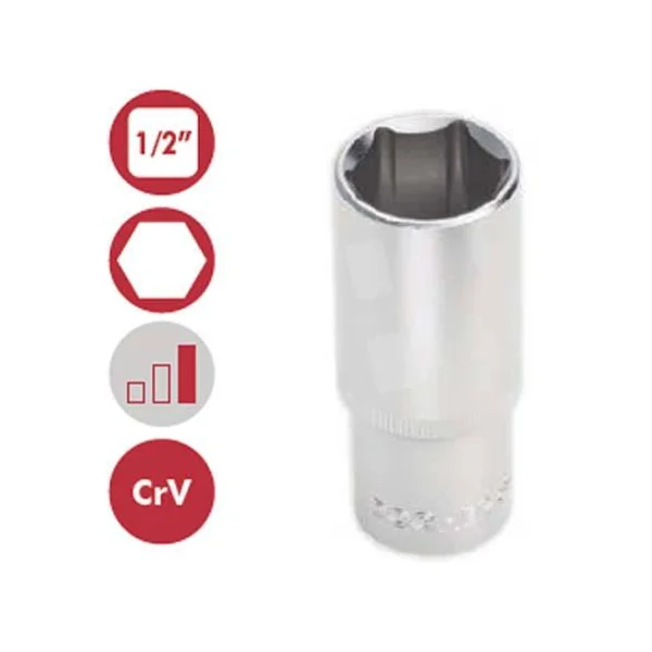 LLAVE VASO HEXAGONAL LARGA 1/2 19MM