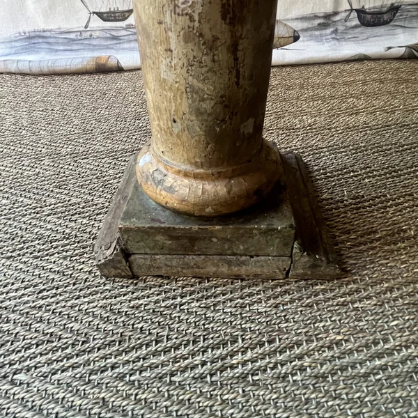 Lámpara francesa antigua de madera policromada - Imagen 5