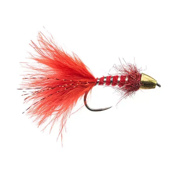 Marks TG Marabou Leech BL Red streamer