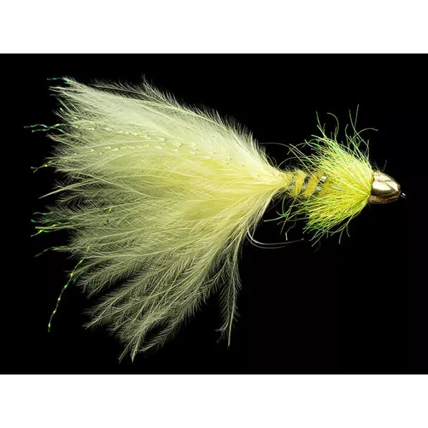 Marks TG Marabou Leech BL Yellow streamer