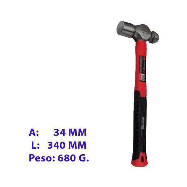 MARTILLO BOLA FIBRA VIDRIO 680 G.