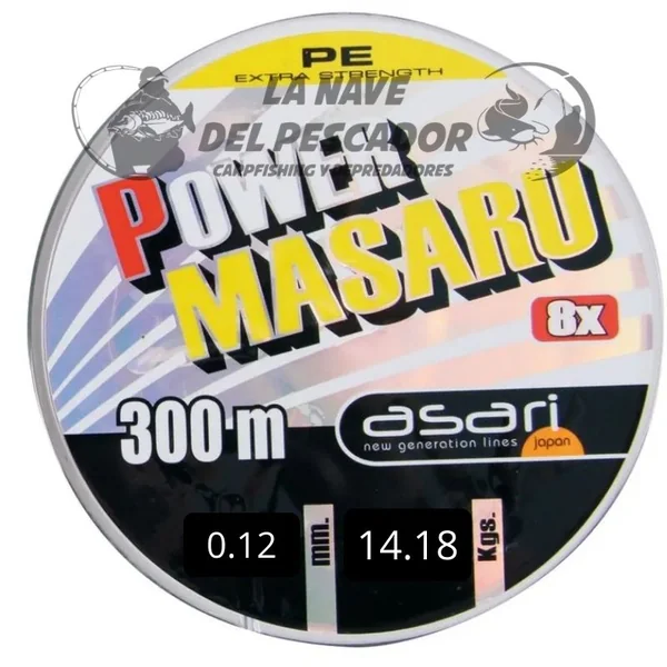 MASARU POWER 300M 0.12MM 14.18KG - La Nave del Pescador