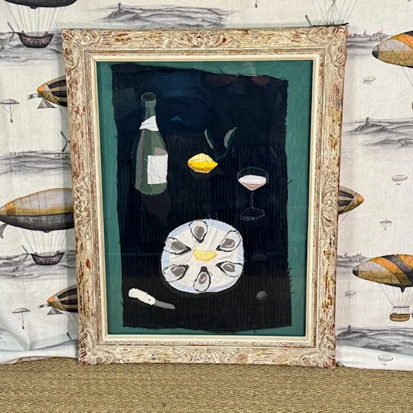 “Mesa con ostras” – Bodegón textil de Andrew Pierce Scott