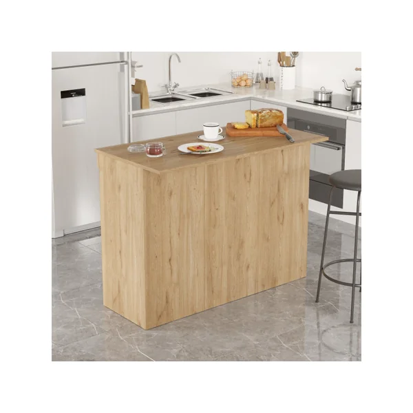 Mesa de cozinha em madeira "Siven" - 120 x 60 x 88 cm - Castanho - Imagen 3
