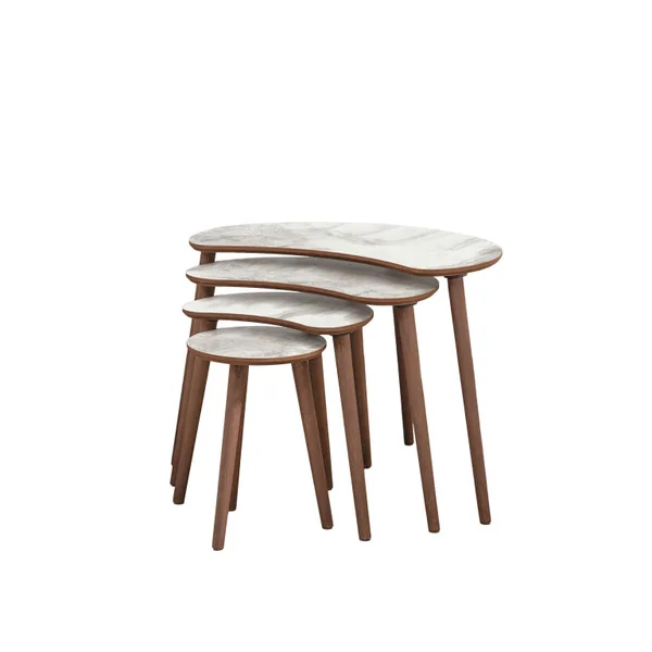 Mesa de encaixe em madeira "Moon" (4 peças) 40 x 75 x 55 cm - Branco