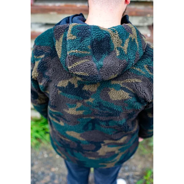 Monkey Cimber Halfawrap Sherpa Pullover Jacket Forest Camou Talla M - Imagen 2