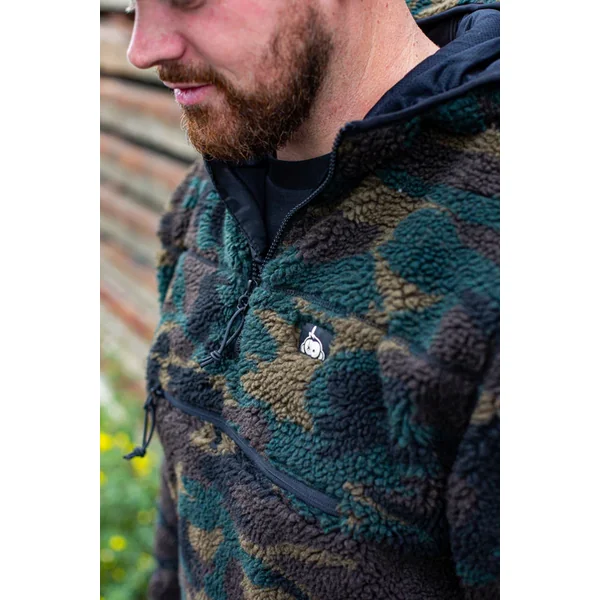 Monkey Cimber Halfawrap Sherpa Pullover Jacket Forest Camou Talla M - Imagen 3
