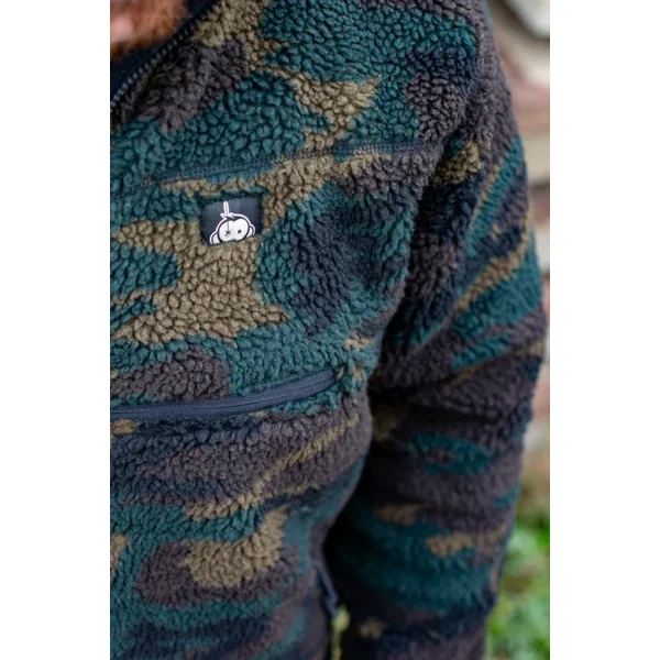 Monkey Cimber Halfawrap Sherpa Pullover Jacket Forest Camou Talla M - Imagen 4