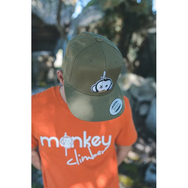 Monkey Climber Gorra Snapback con Parche del Logo Olive