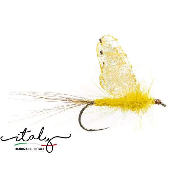 Morgans Winged Yellow CDC Mayfly mosca seca