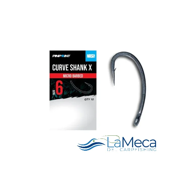 NASH CURVE SHANK X SIZE 6 MICRO BARBED