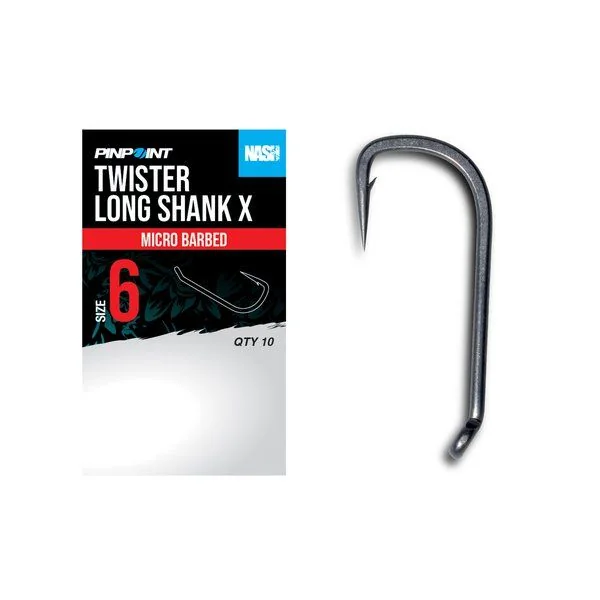 Nash Twister Long Shank X Size 4 Micro Barbed