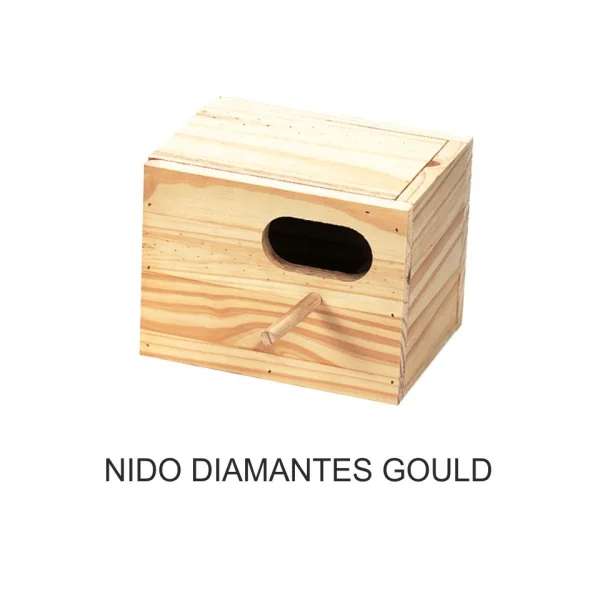 NIDO DIAMANTES GOULD MADERA 19X15X15 CM.