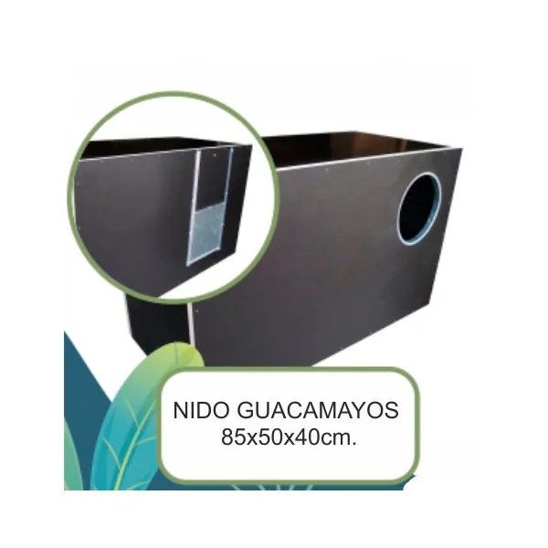 NIDO MADERA GUACAMAYOS