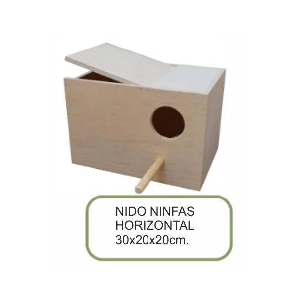 NIDO MADERA NINFAS HORIZONTAL