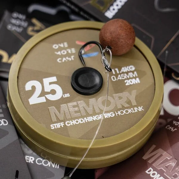 One More Cast Memory Stiff Chod Hinge Rig Hooklink 25lb 20m - Imagen 9