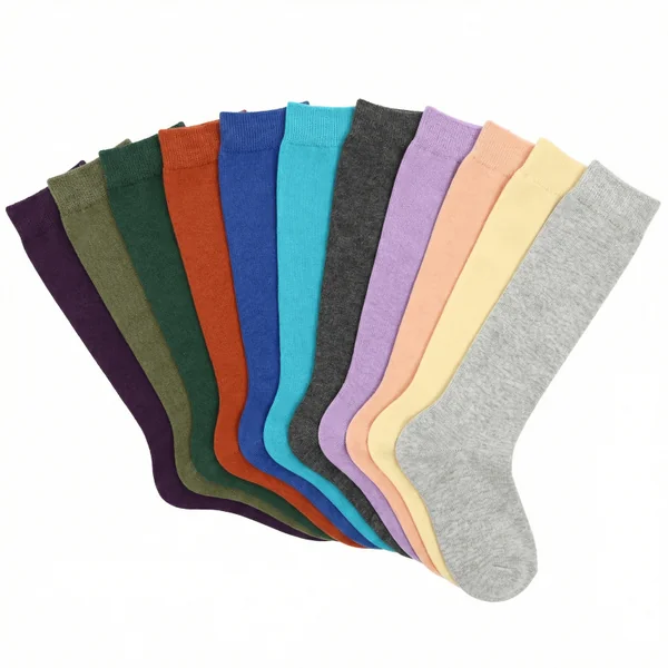 Pack 2 Calcetines Altos Lisos Surtidos