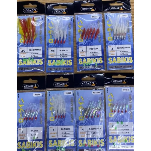 PACK DE 6 SABIKIS ASARI " BAJOS DE PLUMAS"