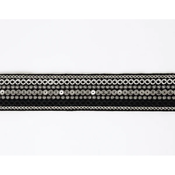 Pasamanería Bordada Lentejuelas 4 cm