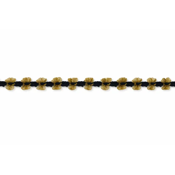 Pasamanería de Flores de Organza Dorado