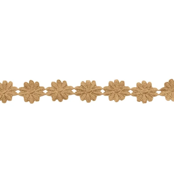 Pasamanería Flores Tostado 3cm