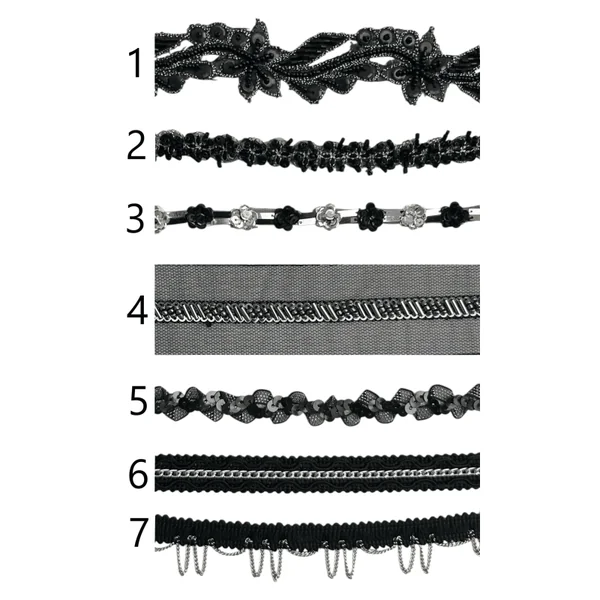 Pasamanería Negra Decorativa