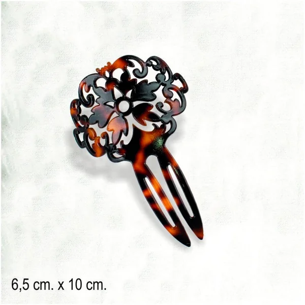 Peinecilla calada floral en carey