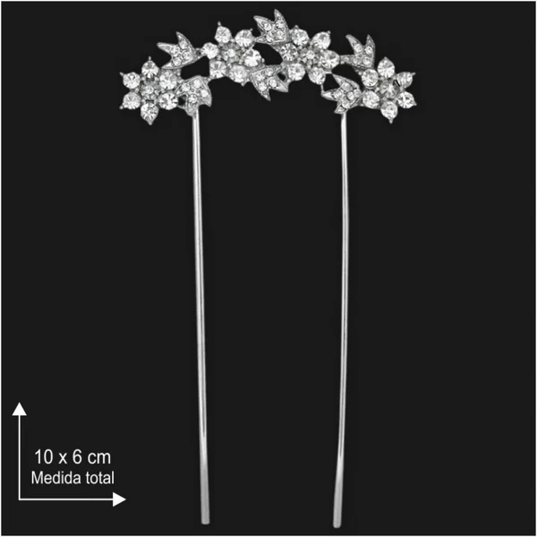 Peineta Flor de Cristal