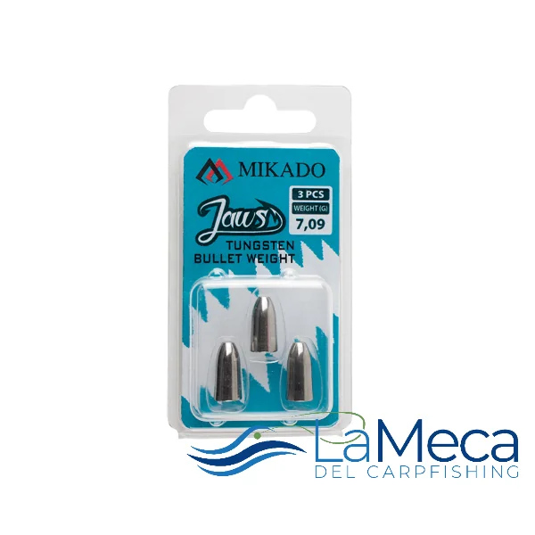 PLOMO - MANDÍBULAS BALA DE TUNGSTENO - 5,32g - ACERO Y GRIS - 3 uds.