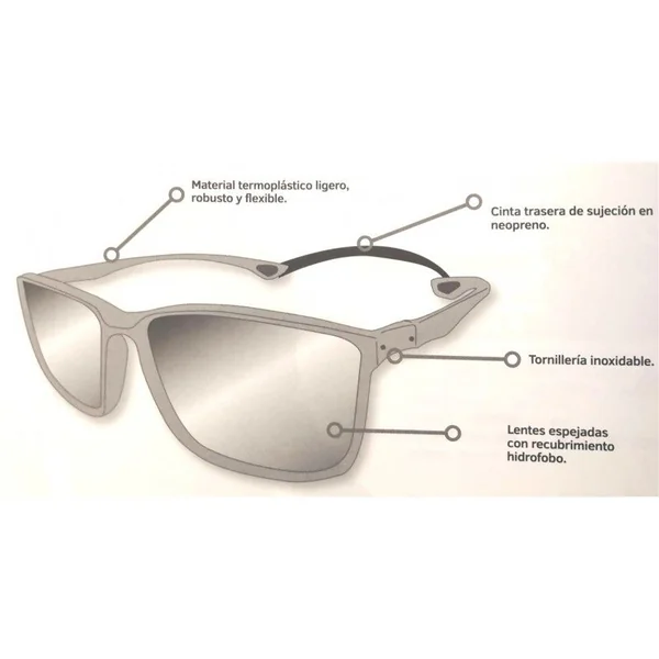 Polarized sunglasses Hart red/orange mirror - Imagen 3