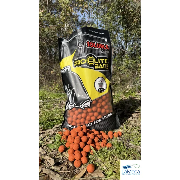 PRO ELITE BAITS SOLUBLE BOILIES 20MM ROBIN RED 3.5KG