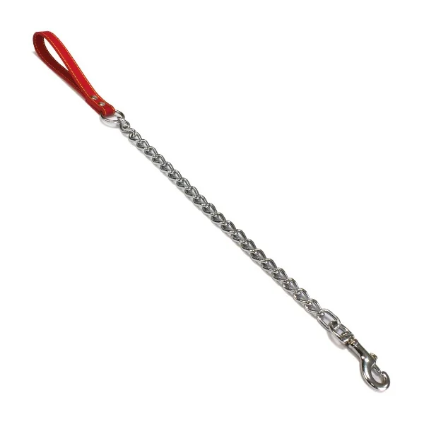 RAMAL METAL Y PIEL ROJO 2x1000 mm.