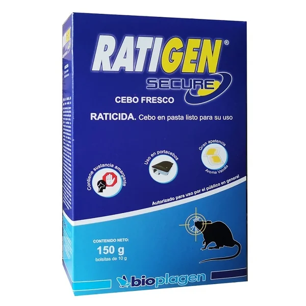 RATICIDA RATIGEN SECURE CEBO FRESCO 150 GR. Brodifacoun