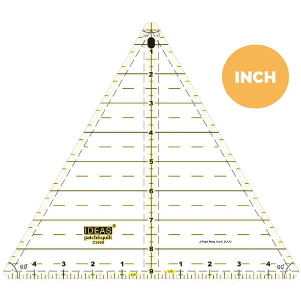 Regla Triangular De 9 Pulgadas 60 Grados Para Patchwork - Ideas