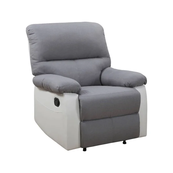 Relax-Sessel "Lincoln" - 90 x 89 x 103 cm - Weiß / Hellgrau